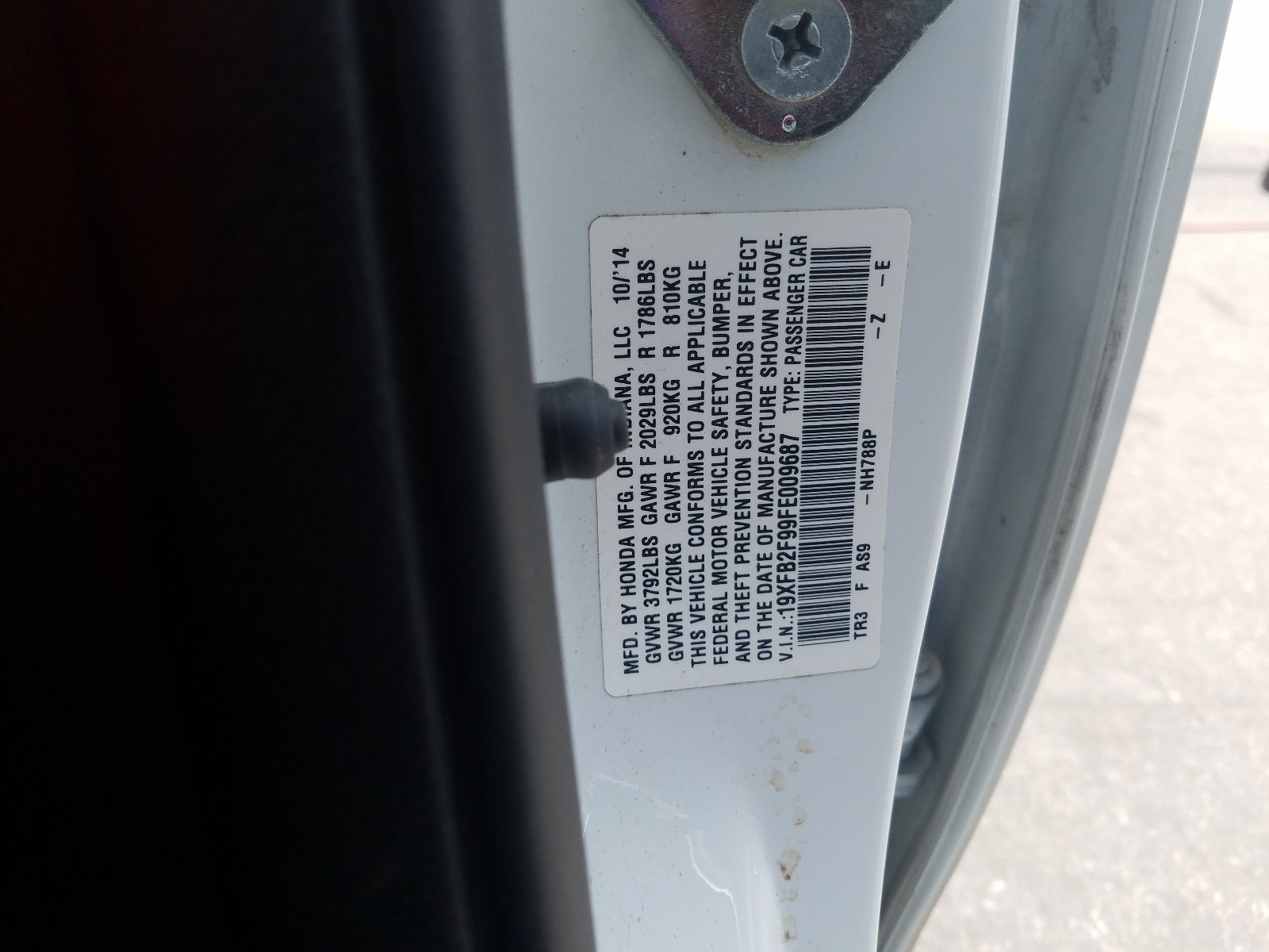 Zdjęcie 10 z aukcji – 2015 HONDA CIVIC EXL z VIN 19XFB2F99FE009687
