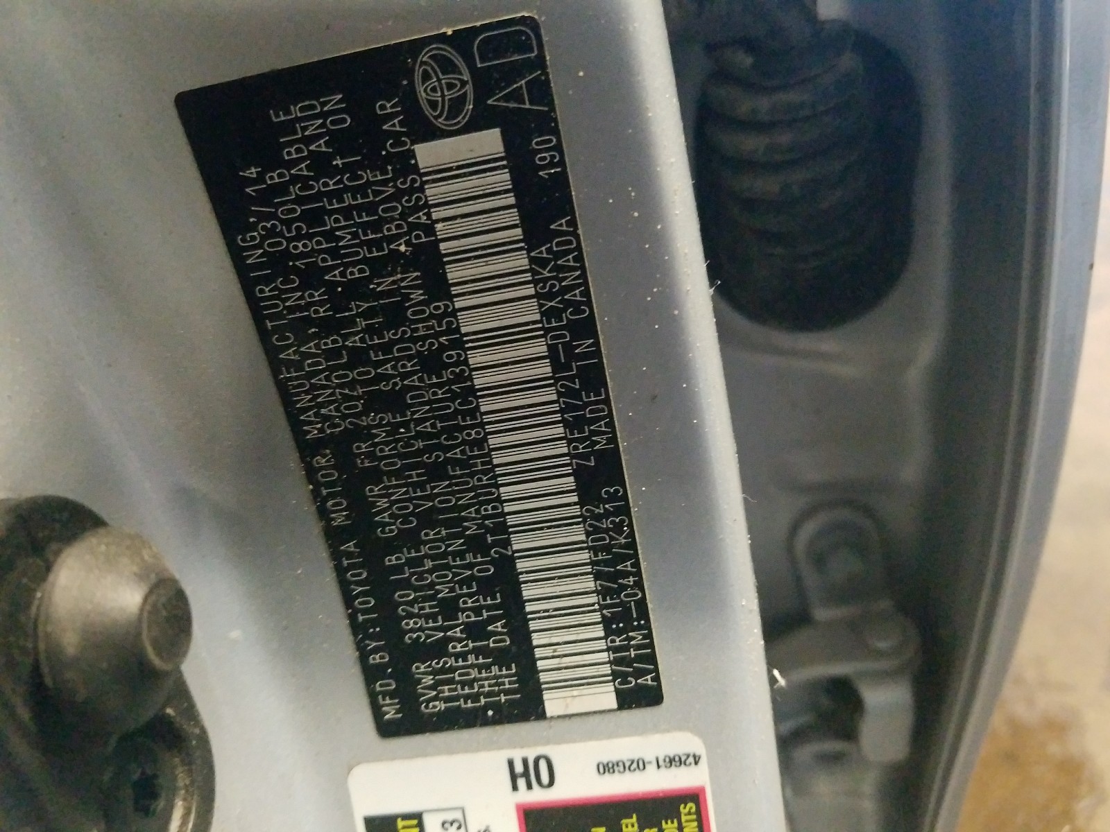 Photo 10 from auction – 2014 TOYOTA COROLLA L with VIN 2T1BURHE8EC139159