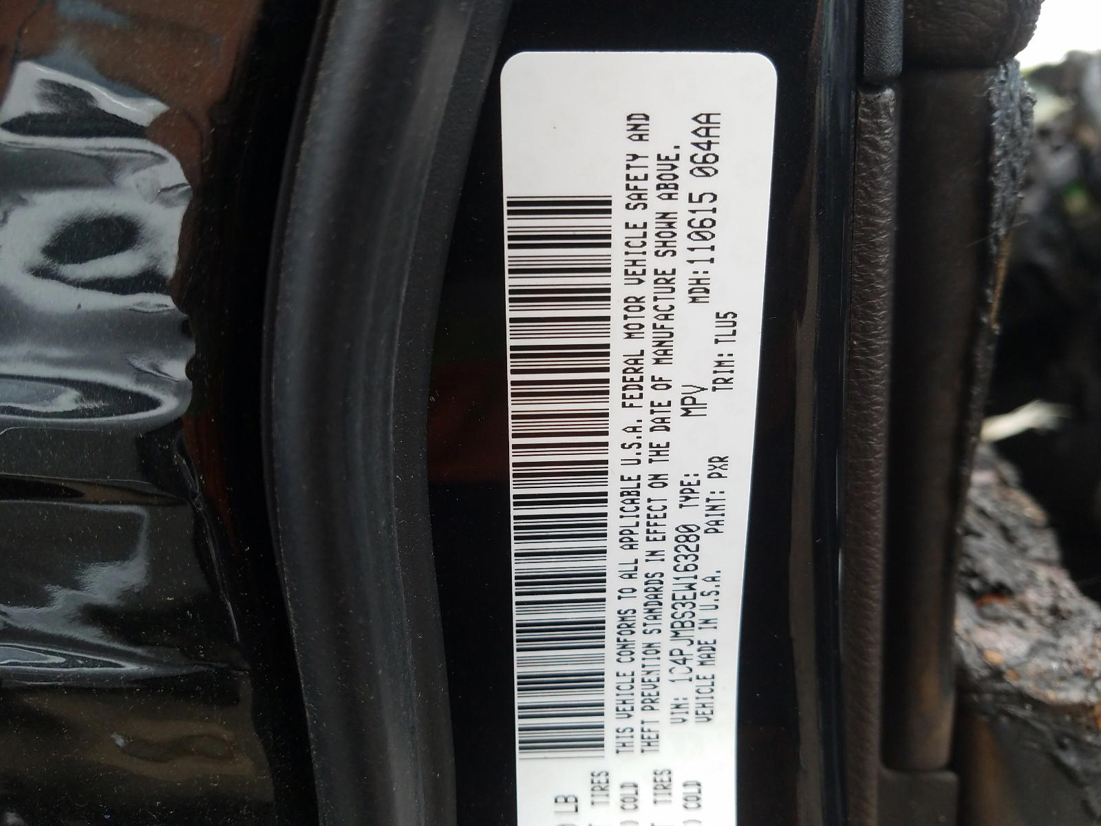Photo 10 from auction – 2014 JEEP CHEROKEE T with VIN 1C4PJMBS3EW163280