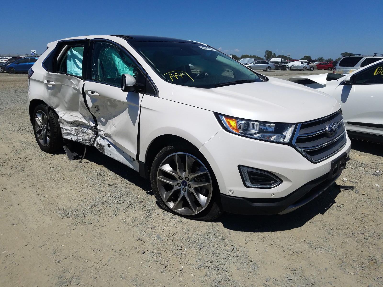 FORD EDGE TITAN 2015 with VIN 2FMPK4K83FBC00313 - Photo from auction