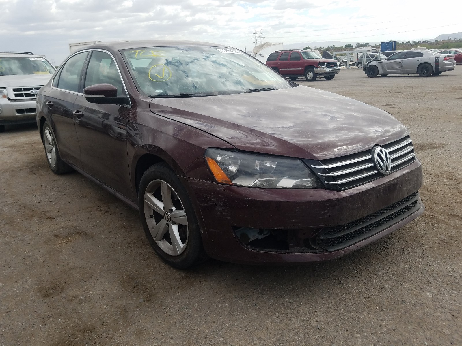 VOLKSWAGEN PASSAT SE 2012 with VIN 1VWBP7A39CC109434 - Photo from auction