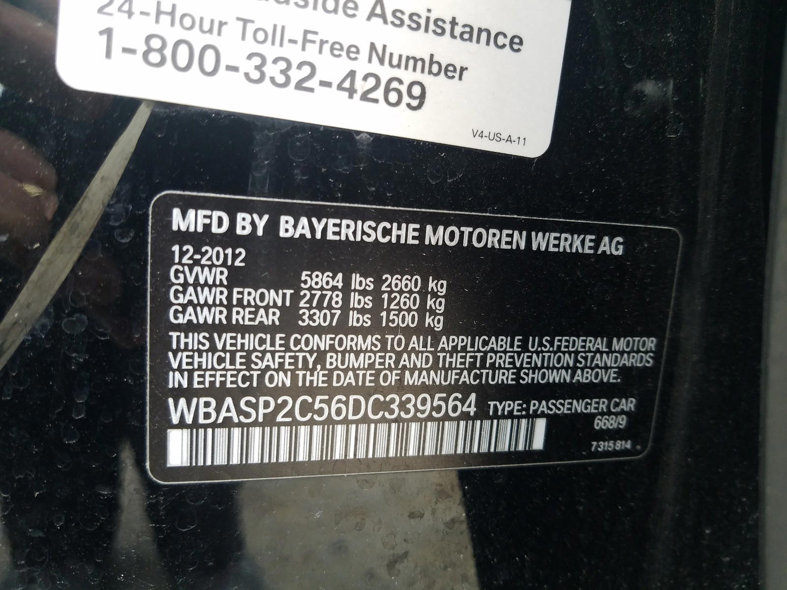 Photo 10 from auction – 2013 BMW 535 XIGT with VIN WBASP2C56DC339564