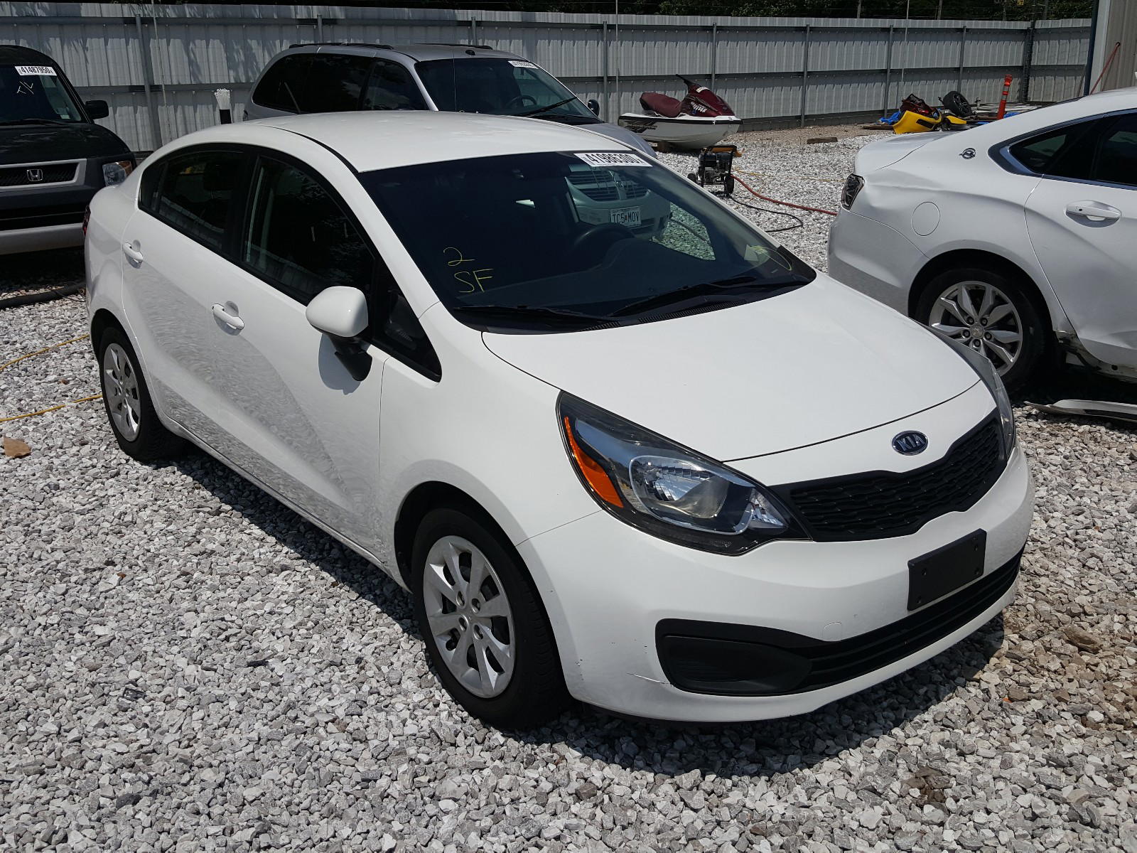 KIA RIO LX 2012 with VIN KNADM4A38C6075971 - Photo from auction