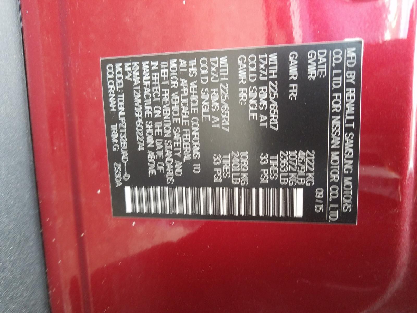 Photo 10 from auction – 2016 NISSAN ROGUE S with VIN KNMAT2MV1GP602274