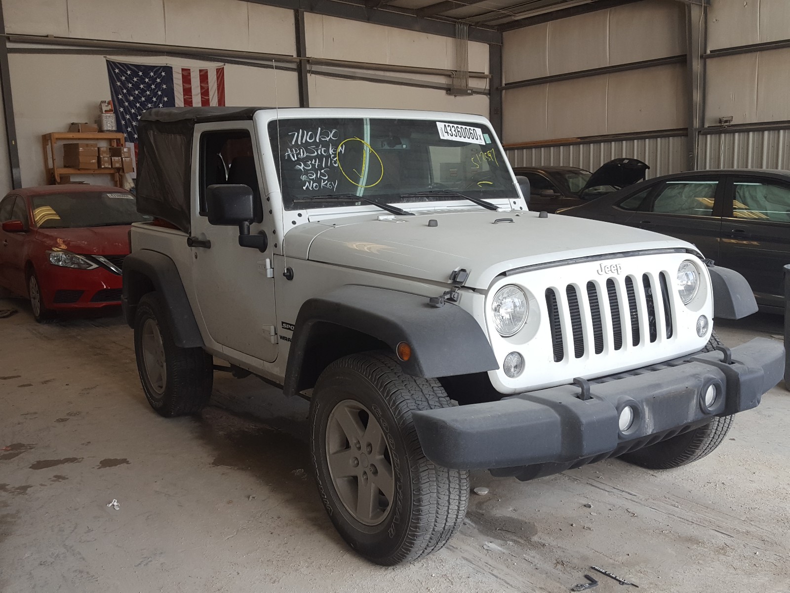 Photo 1 from auction – 2017 JEEP WRANGLER S with VIN 1C4AJWAG8HL512597