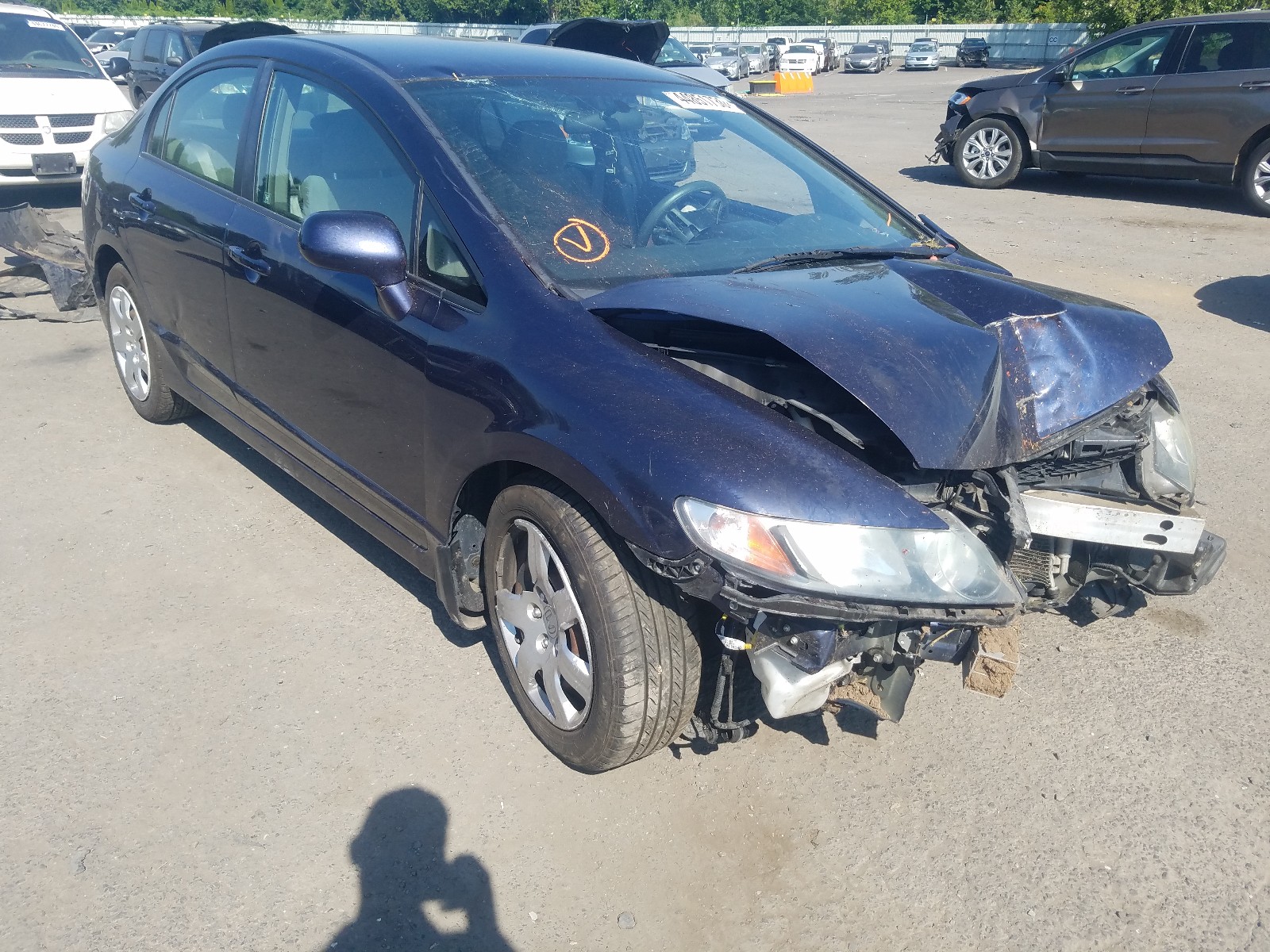 HONDA CIVIC LX 2010 with VIN 19XFA1F53AE052781 - Photo from auction