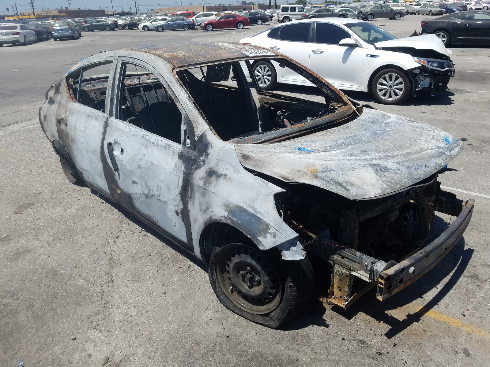 NISSAN VERSA S 2014 with VIN 3N1CN7AP6EK453562 - Photo from auction