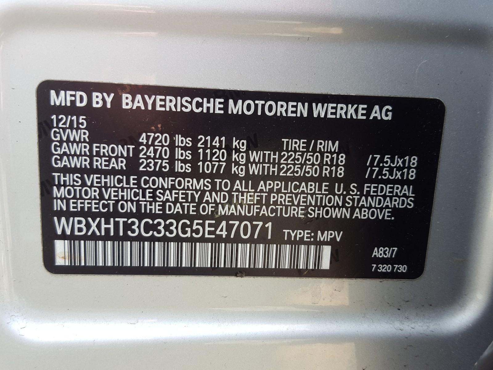 Zdjęcie 10 z aukcji – 2016 BMW X1 XDRIVE2 z VIN WBXHT3C33G5E47071