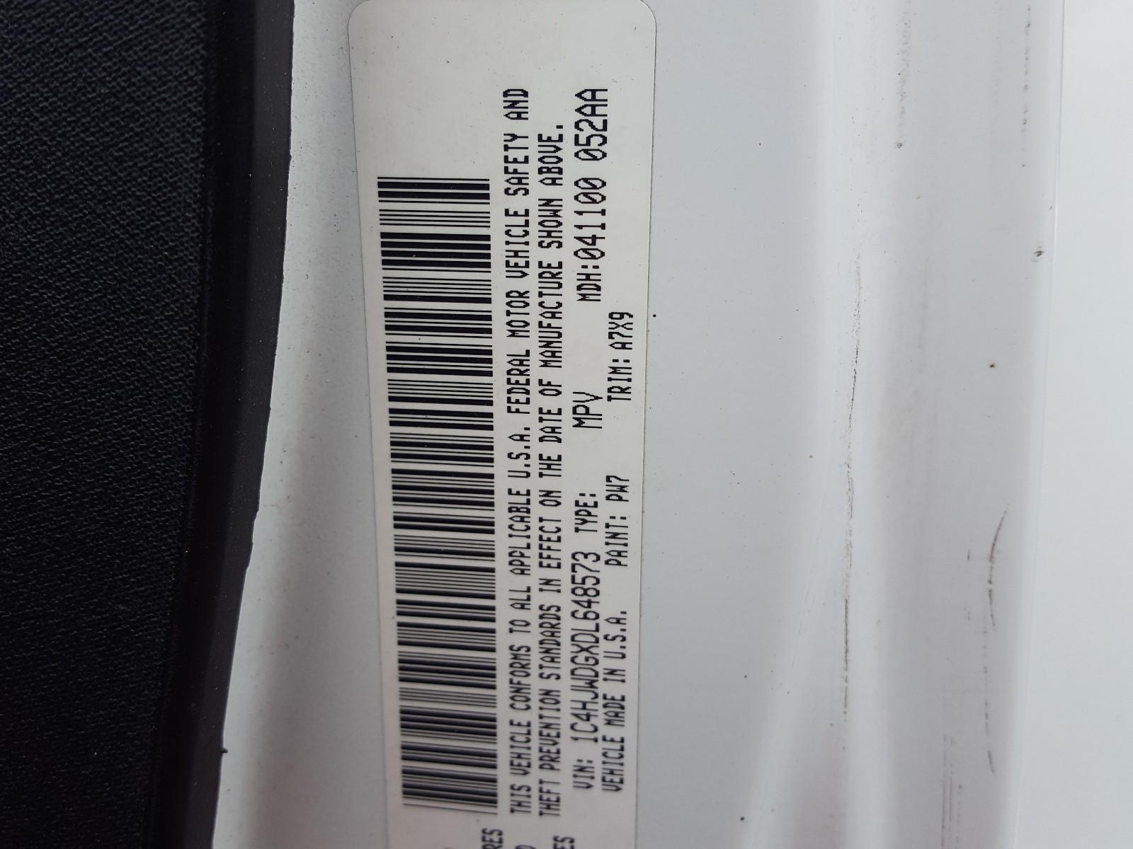 Photo 10 from auction – 2013 JEEP WRANGLER U with VIN 1C4HJWDGXDL648573