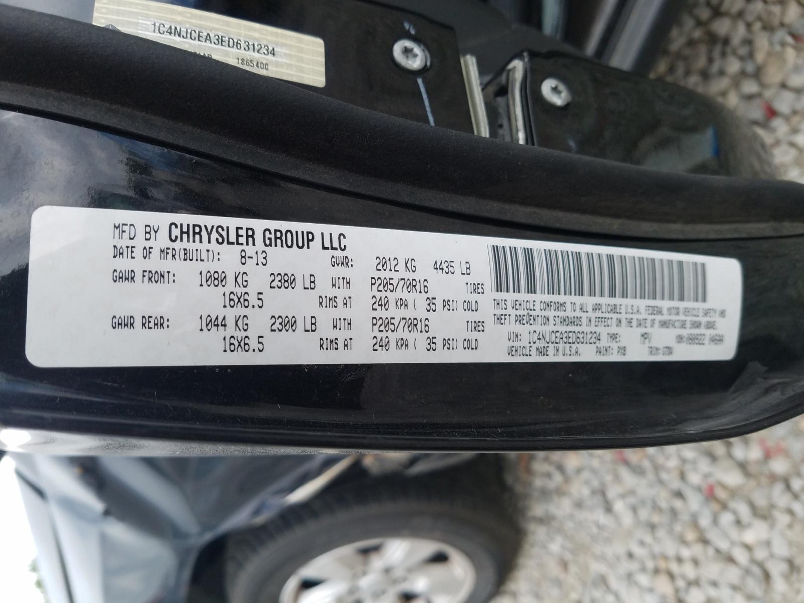 Photo 10 from auction – 2014 JEEP COMPASS LA with VIN 1C4NJCEA3ED631234