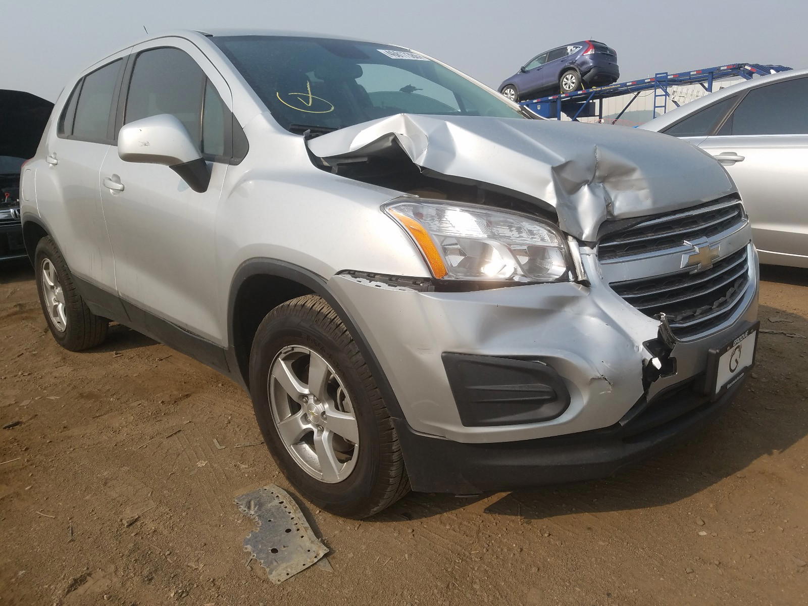 CHEVROLET TRAX 1LS 2015 with VIN KL7CJPSB7FB102732 - Photo from auction