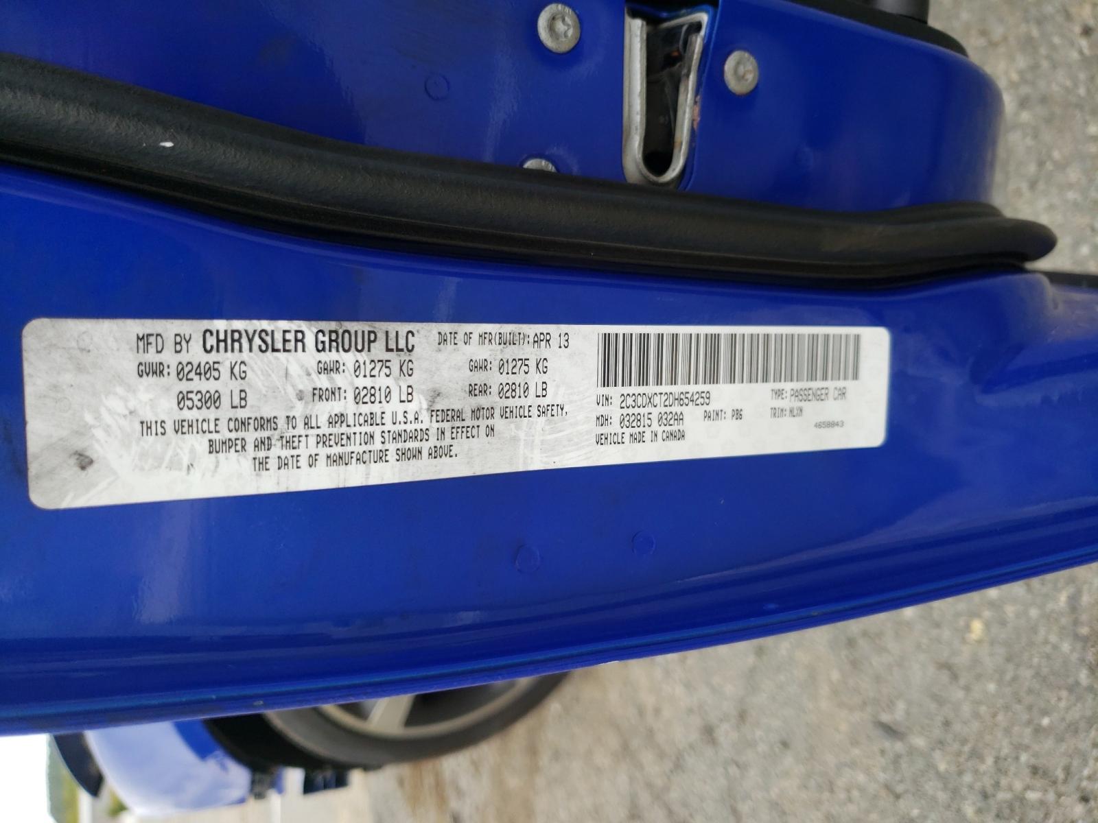 Photo 10 from auction – 2013 DODGE CHARGER R/ with VIN 2C3CDXCT2DH654259