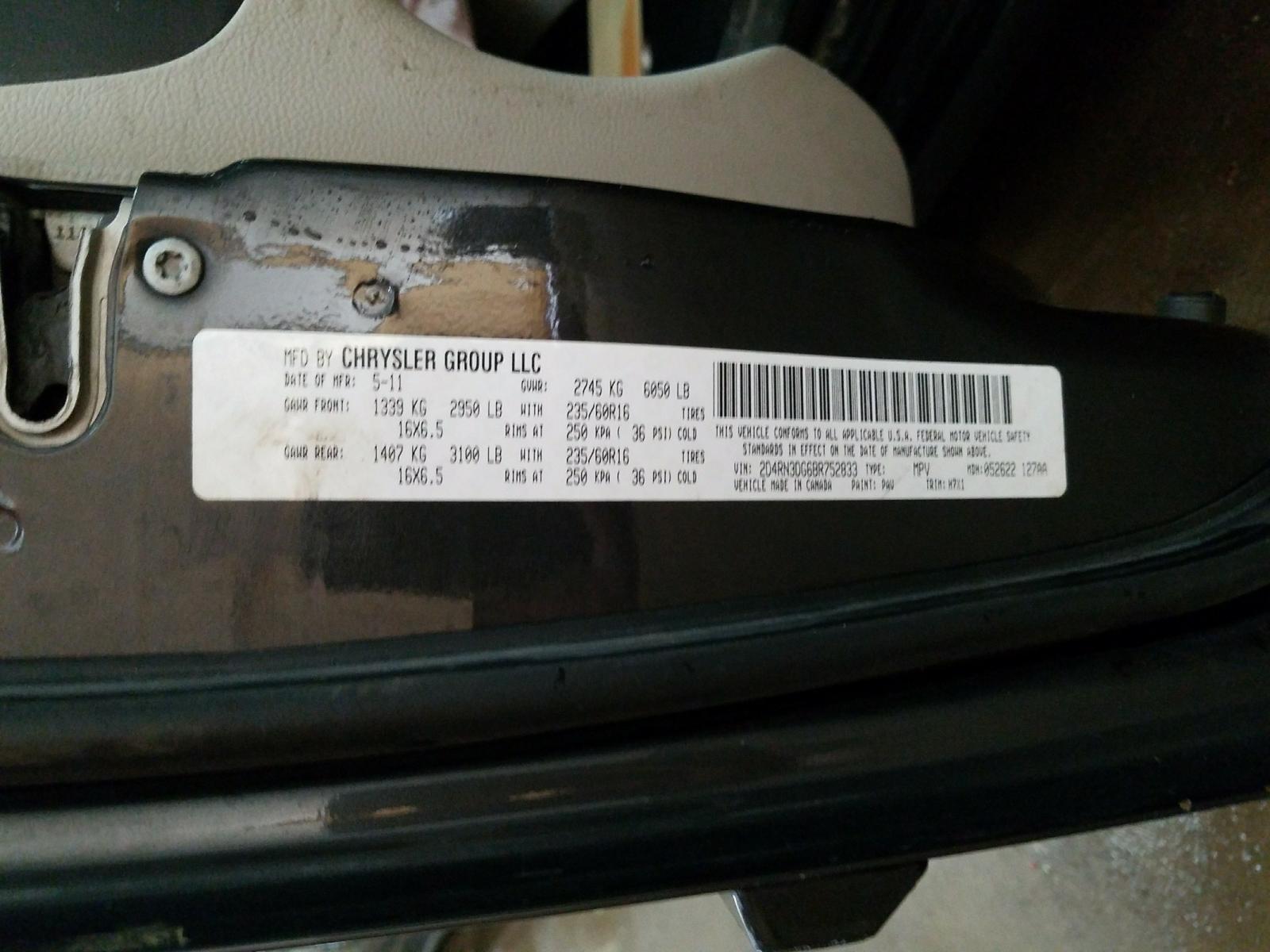 Photo 10 from auction – 2011 DODGE GRAND CARA with VIN 2D4RN3DG6BR752833