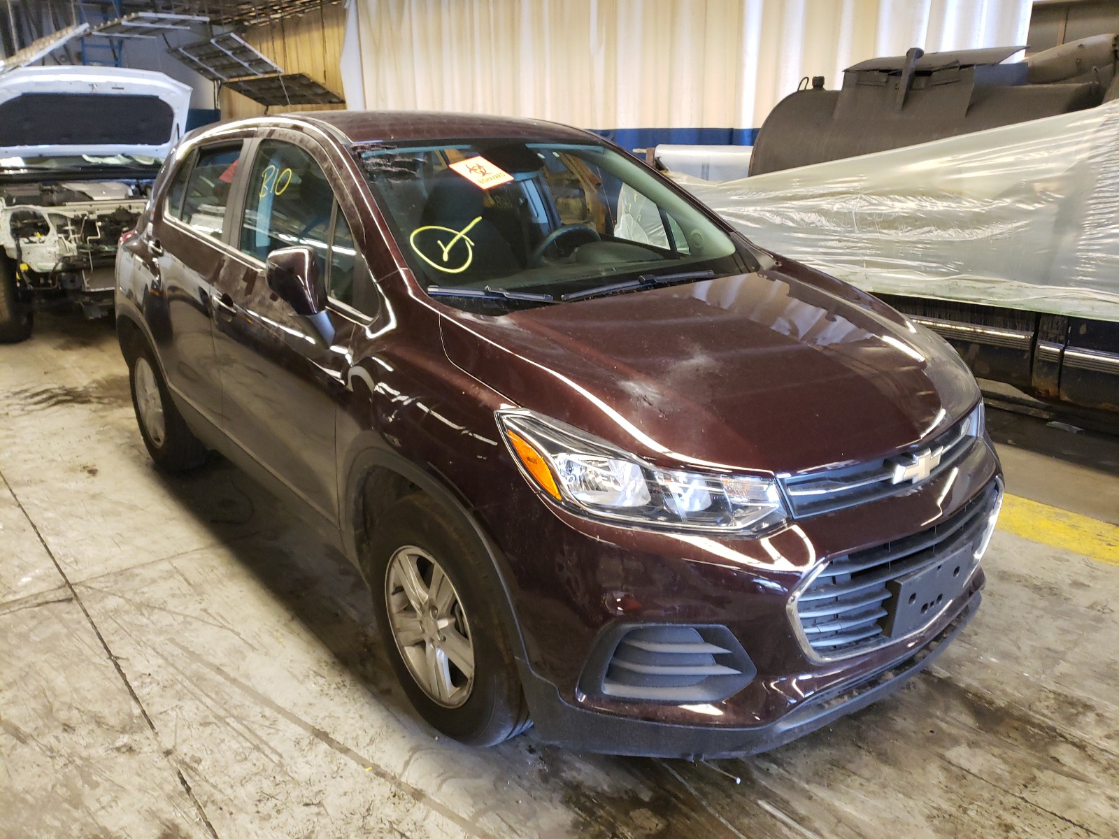 CHEVROLET TRAX LS 2020 with VIN KL7CJKSB8LB336215 - Photo from auction