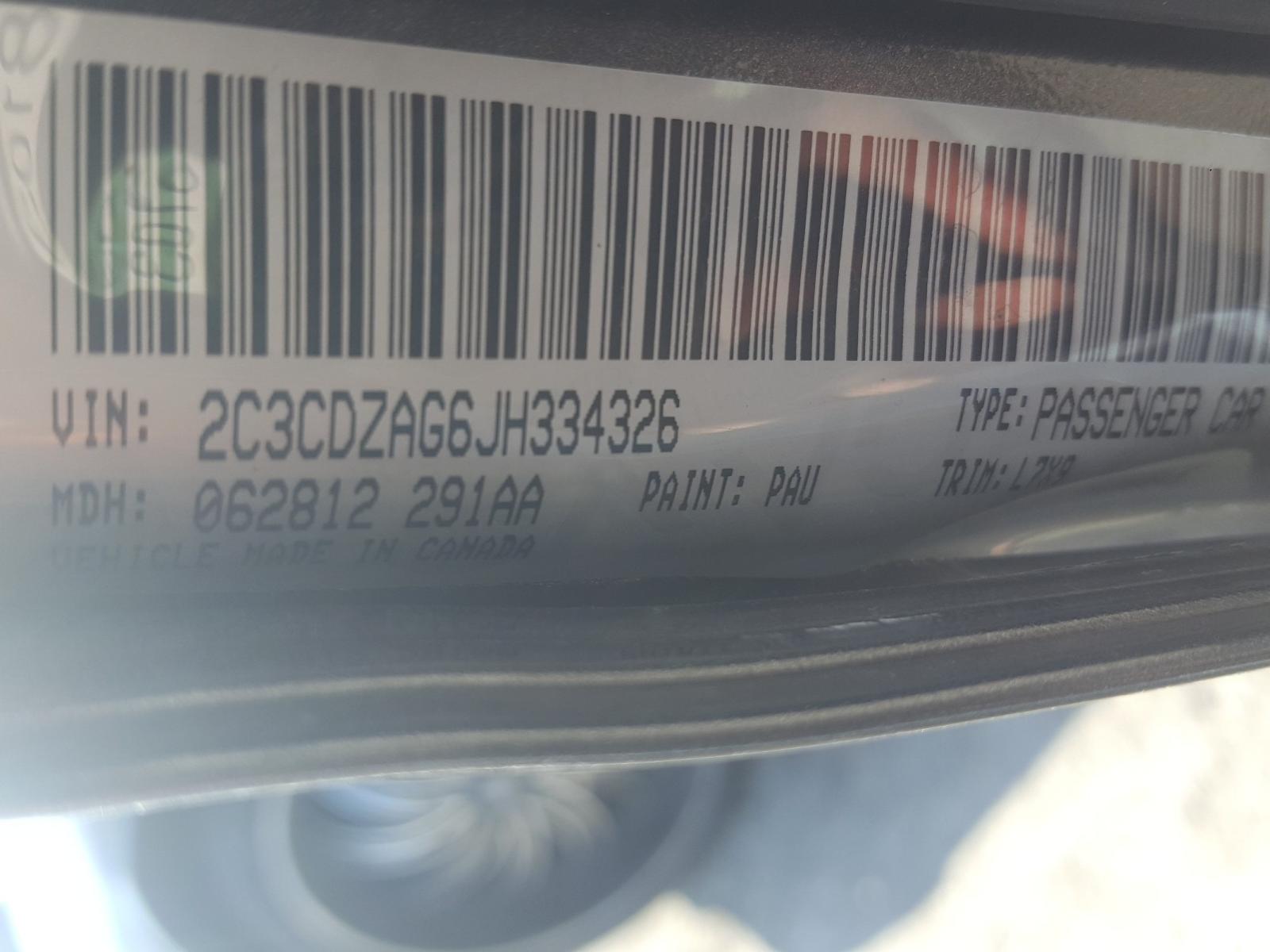 Photo 10 from auction – 2018 DODGE CHALLENGER with VIN 2C3CDZAG6JH334326