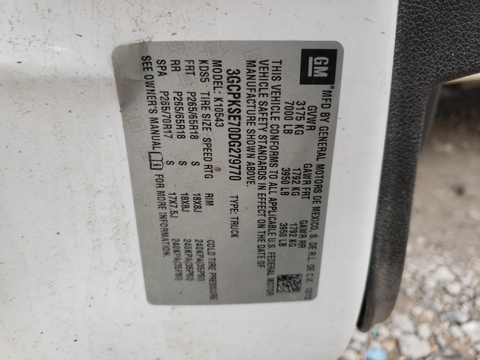 Photo 10 from auction – 2013 CHEVROLET SILVERADO with VIN 3GCPKSE70DG279770