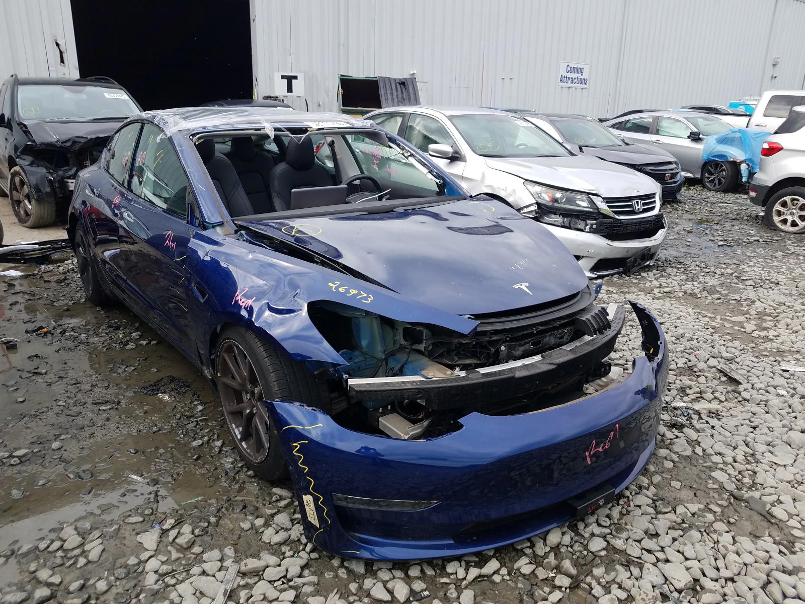 TESLA MODEL 3 2018 with VIN 5YJ3E1EA9JF027674 - Photo from auction
