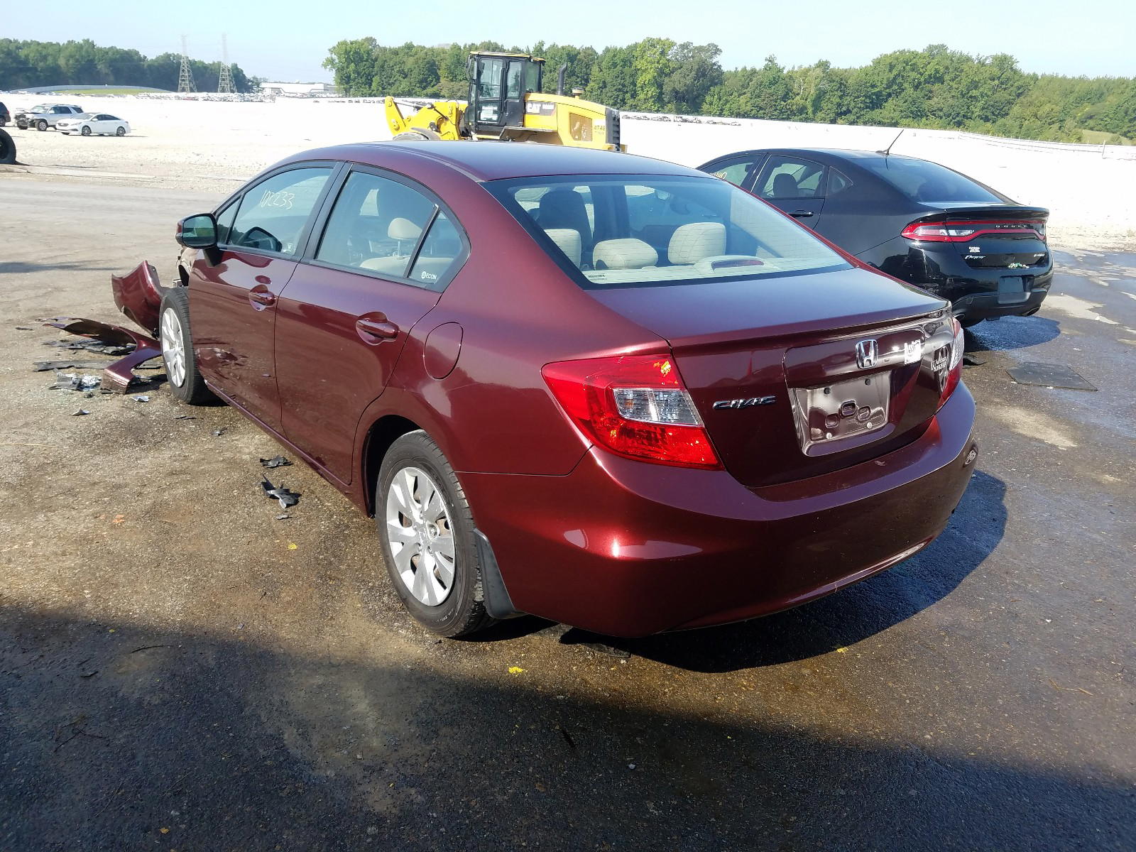 Photo 3 from auction – 2012 HONDA CIVIC LX with VIN 19XFB2F57CE062705