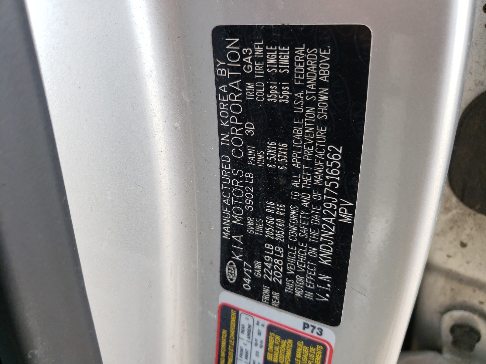 صورة رقم 10 من المزاد - 2018 KIA SOUL مع VIN KNDJN2A29J7516562