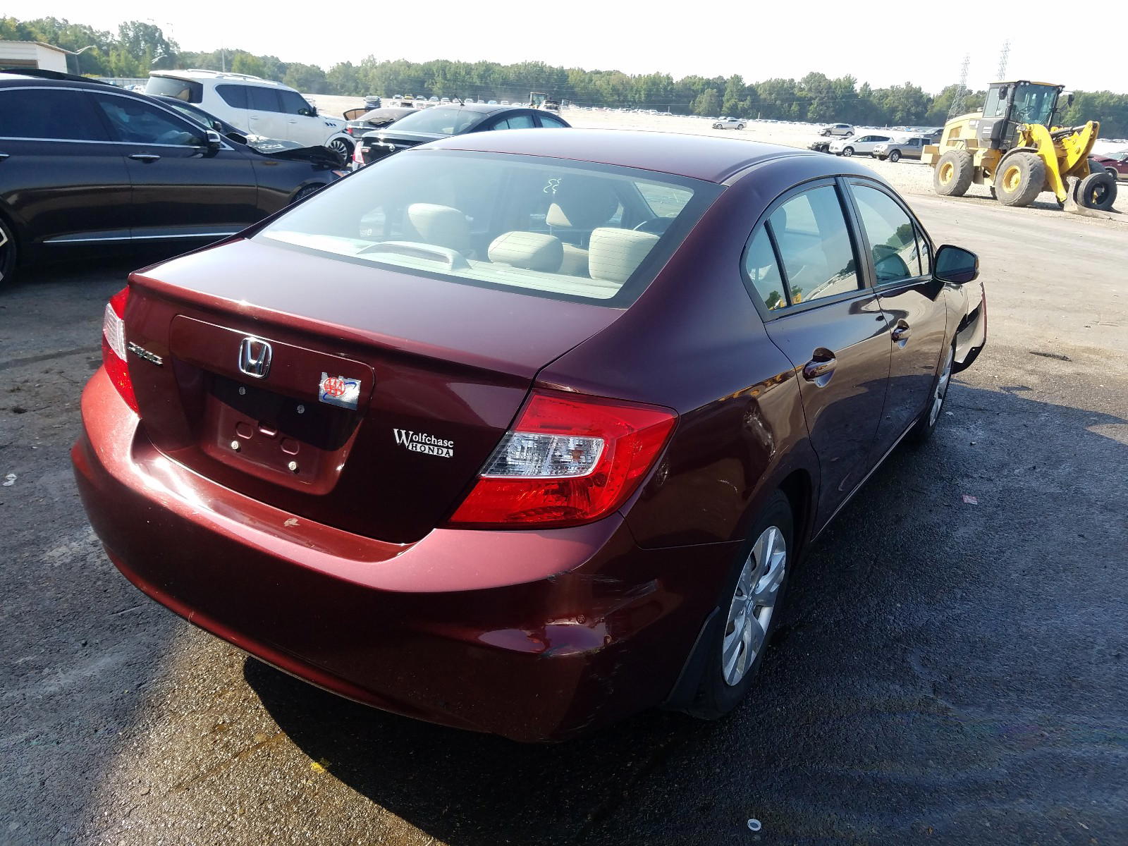 Photo 4 from auction – 2012 HONDA CIVIC LX with VIN 19XFB2F57CE062705