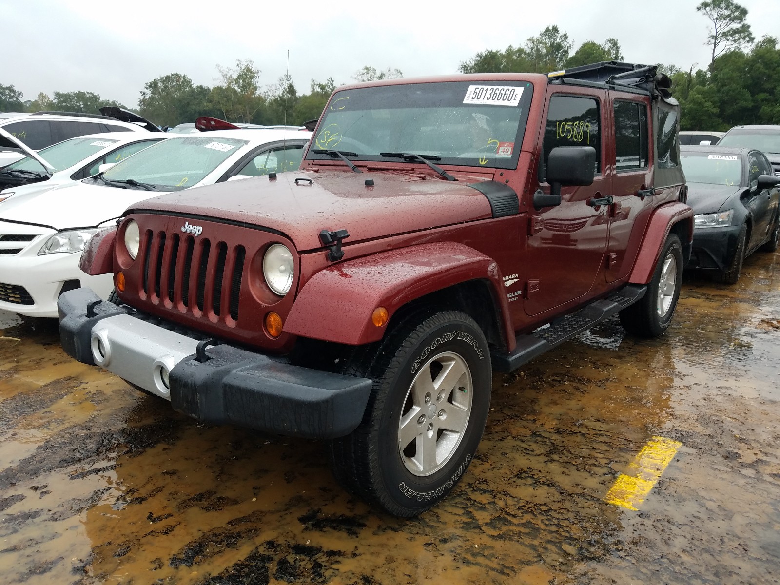 Photo 2 from auction – 2007 JEEP WRANGLER S with VIN 1J8GB59197L133603