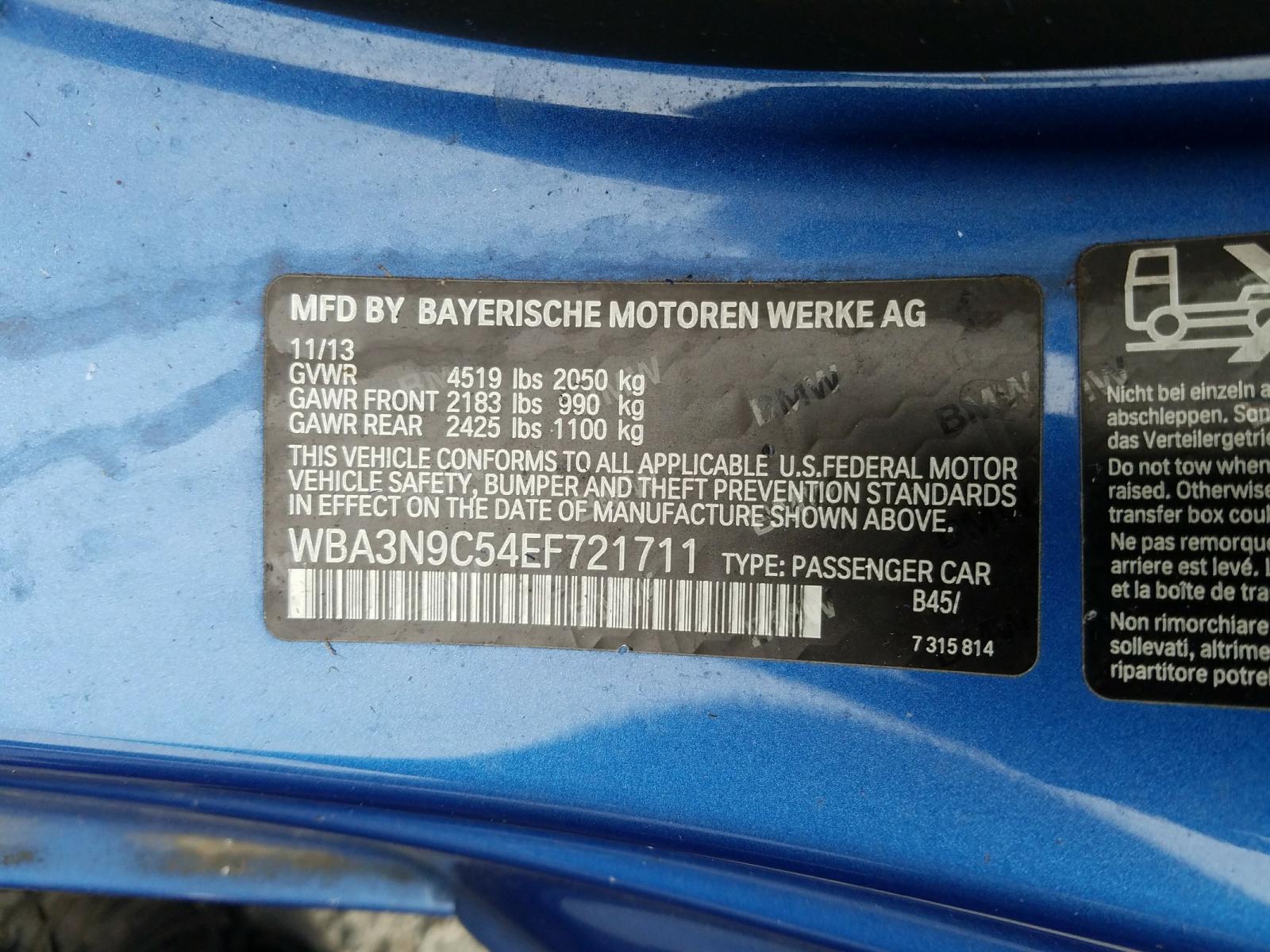 Photo 10 from auction – 2014 BMW 428 XI with VIN WBA3N9C54EF721711