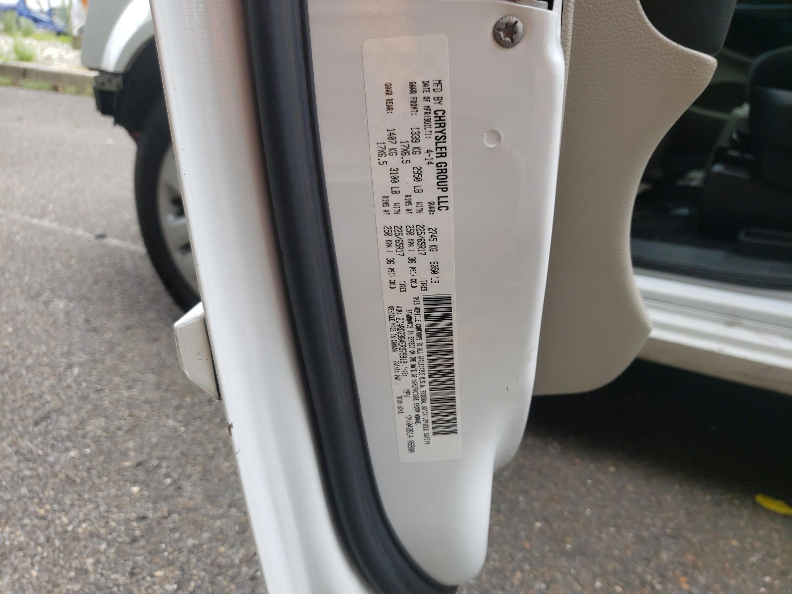 Photo 10 from auction – 2014 DODGE GRAND CARA with VIN 2C4RDGBG4ER379919