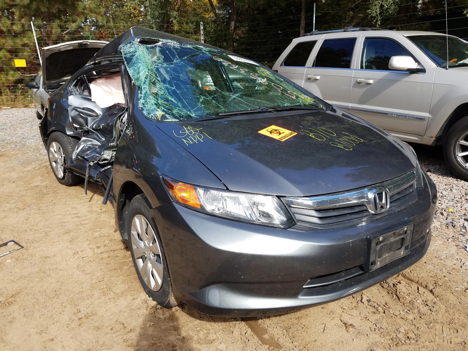 HONDA CIVIC LX 2012 with VIN 19XFB2F51CE012334 - Photo from auction