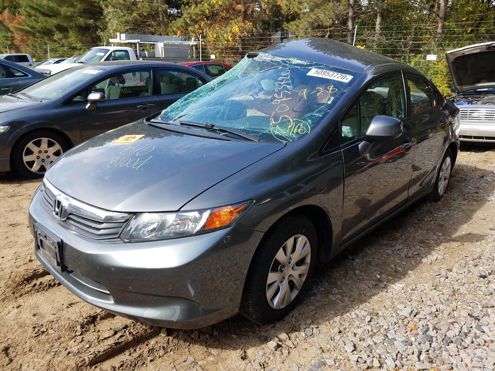 Photo 2 from auction – 2012 HONDA CIVIC LX with VIN 19XFB2F51CE012334