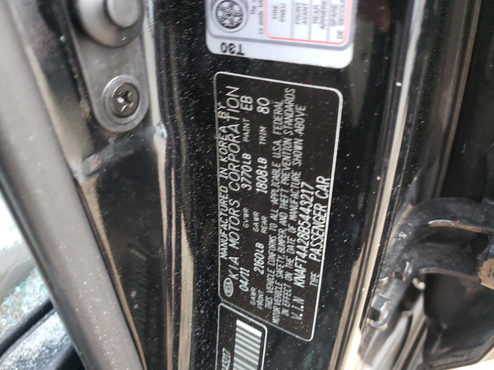 Photo 10 from auction – 2011 KIA FORTE LX with VIN KNAFT4A28B5443217