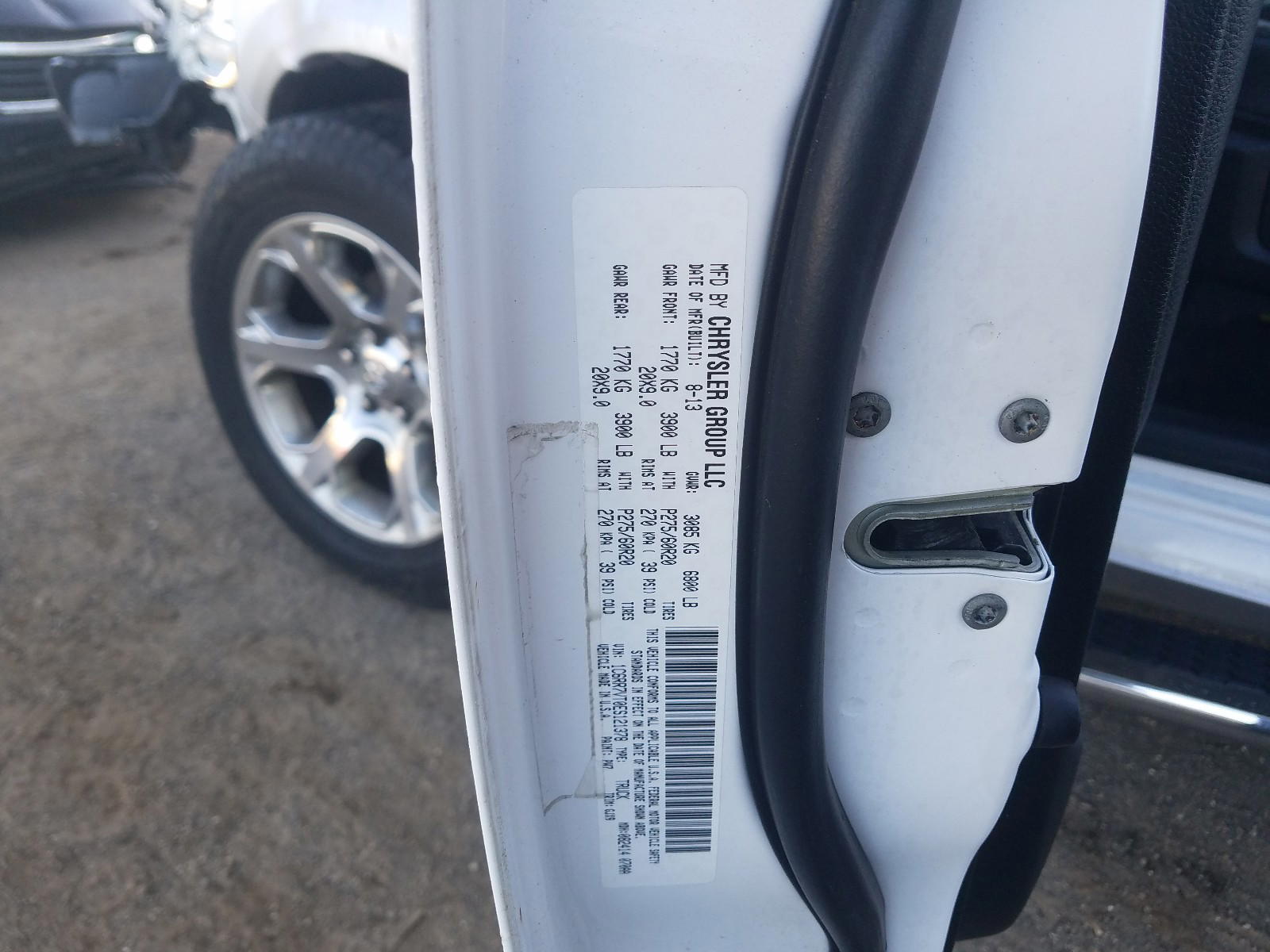 Photo 10 from auction – 2014 RAM 1500 LARAM with VIN 1C6RR7VT0ES121378