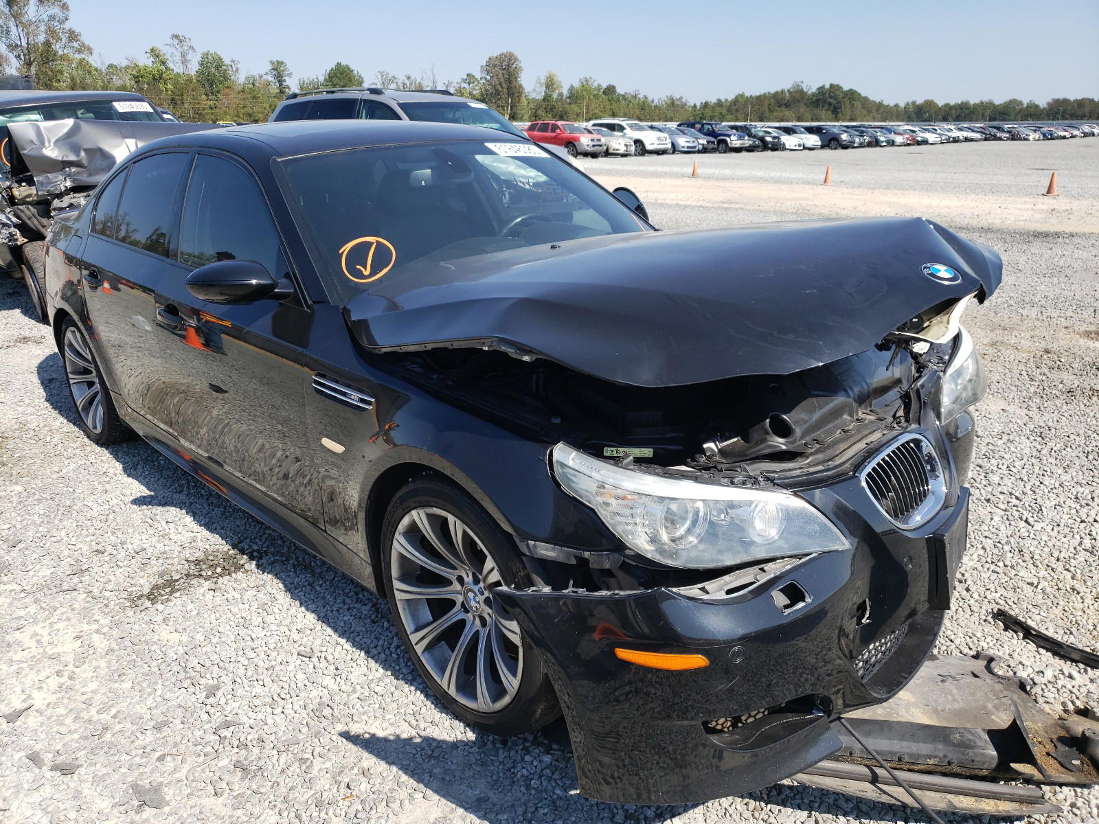 BMW M5 2008 with VIN WBSNB93558CX09442 - Photo from auction