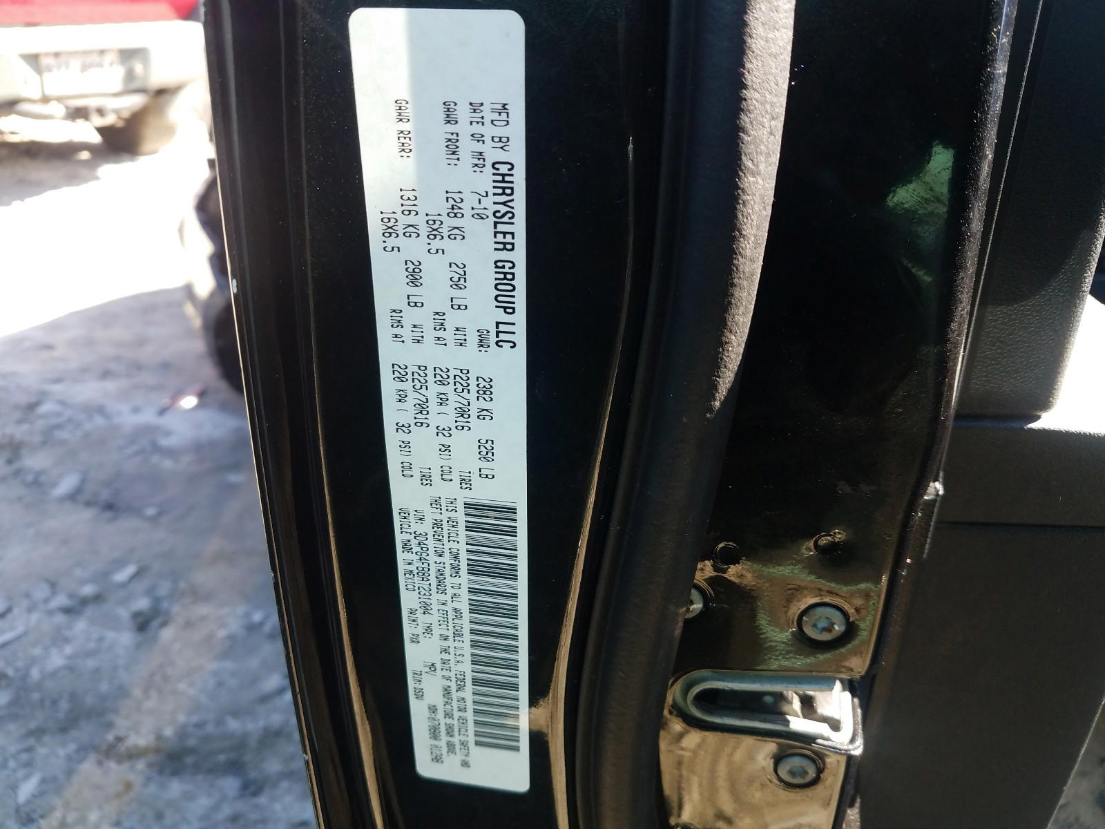 Photo 10 from auction – 2010 DODGE JOURNEY SE with VIN 3D4PG4FB8AT231004