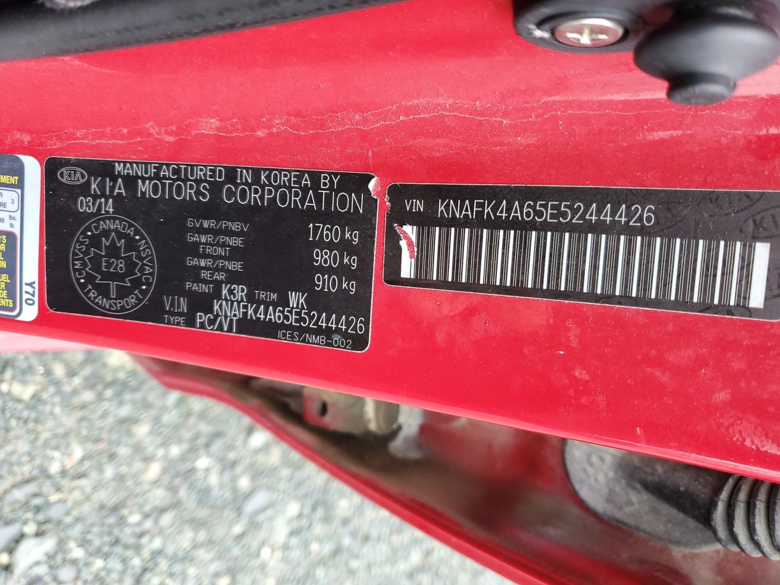 Photo 10 from auction – 2014 KIA FORTE LX with VIN KNAFK4A65E5244426