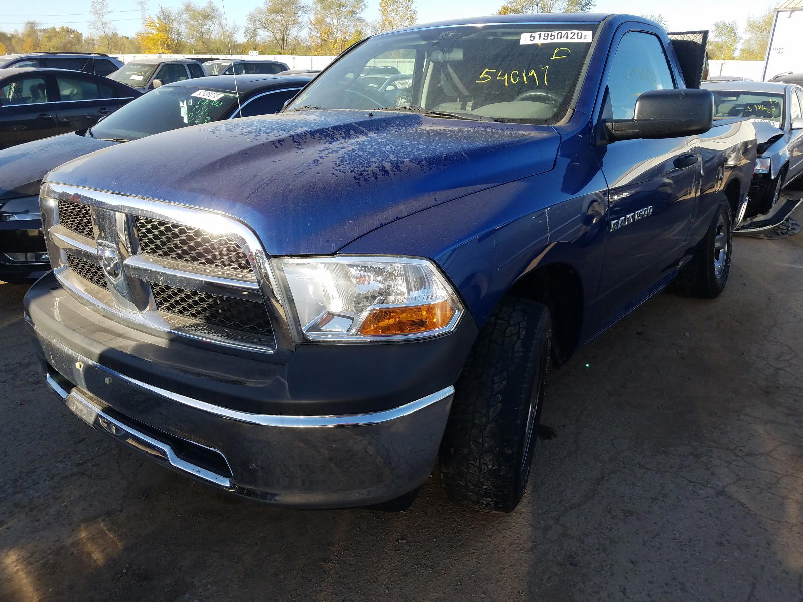 Photo 2 from auction – 2011 DODGE RAM 1500 with VIN 3D7JB1EKXBG540197