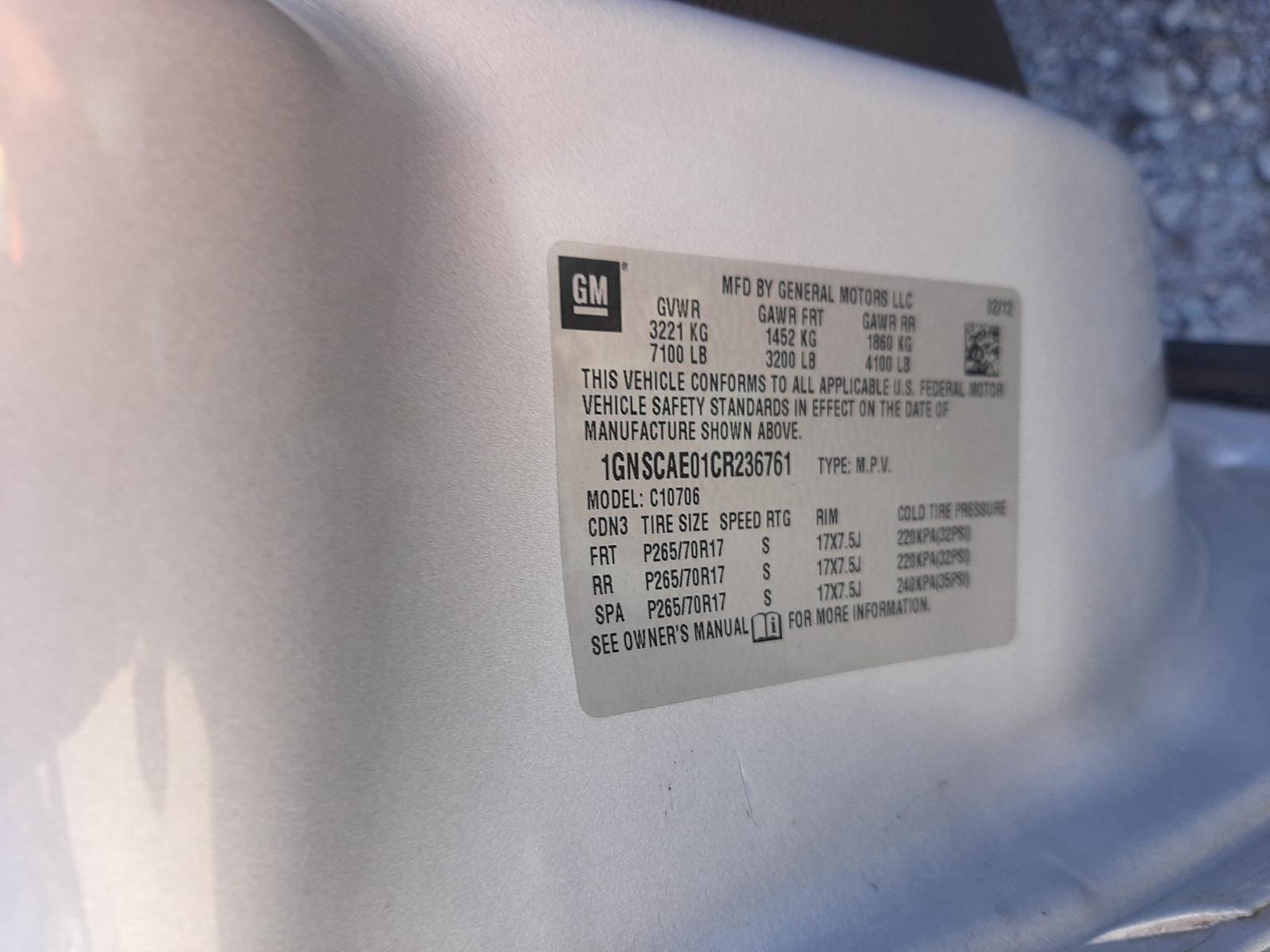 Photo 10 from auction – 2012 CHEVROLET TAHOE C150 with VIN 1GNSCAE01CR236761