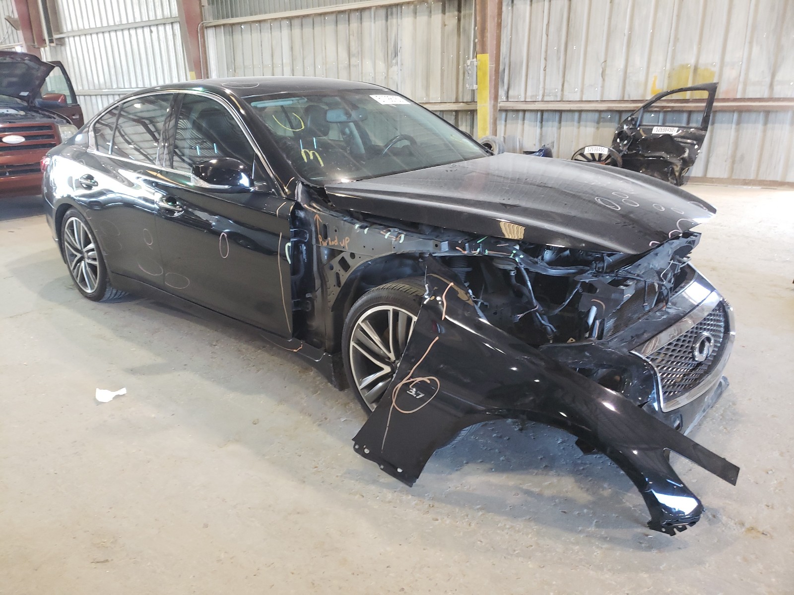 INFINITI Q50 BASE 2014 with VIN JN1BV7APXEM675307 - Photo from auction