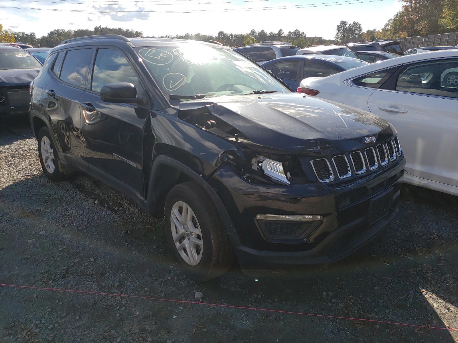 JEEP COMPASS SP 2018 with VIN 3C4NJDAB4JT424005 - Photo from auction