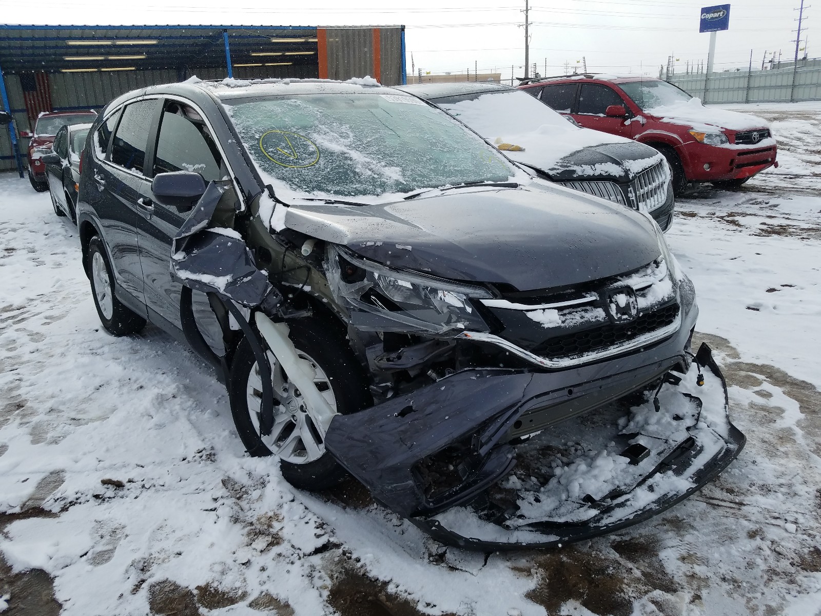 HONDA CR-V EX 2016 with VIN 2HKRM4H58GH725197 - Photo from auction