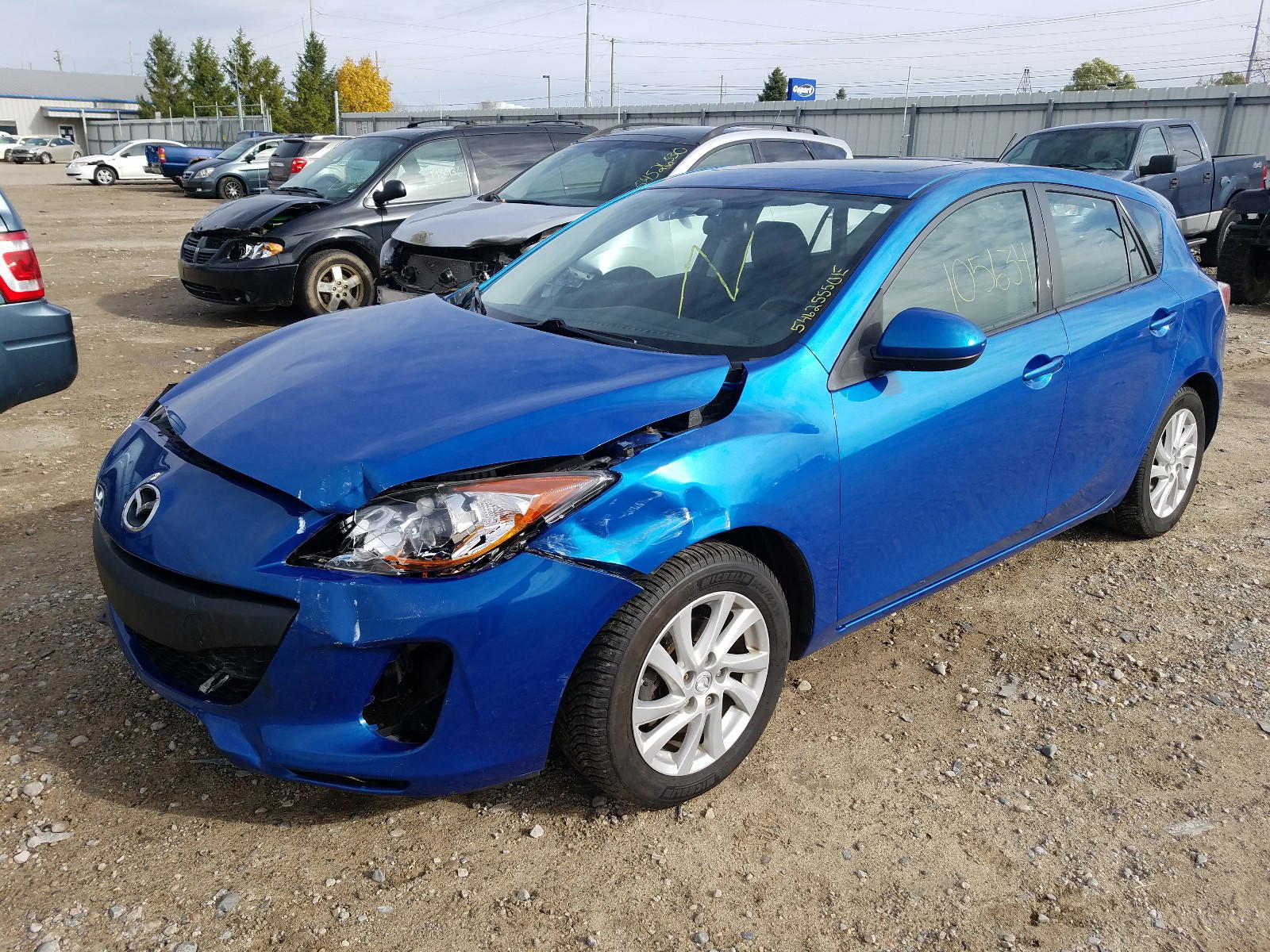 Photo 2 from auction – 2012 MAZDA 3 with VIN JM1BL1L74C1657624