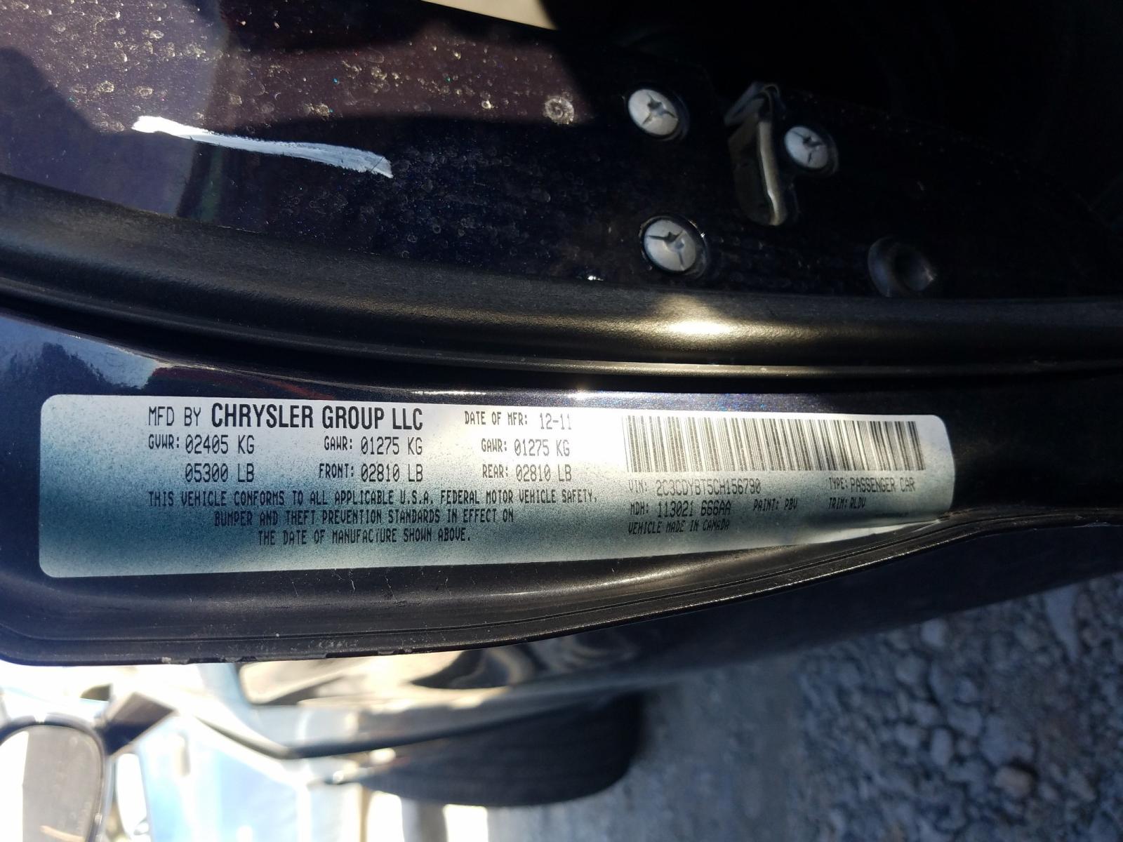 Photo 10 from auction – 2012 DODGE CHALLENGER with VIN 2C3CDYBT5CH156790