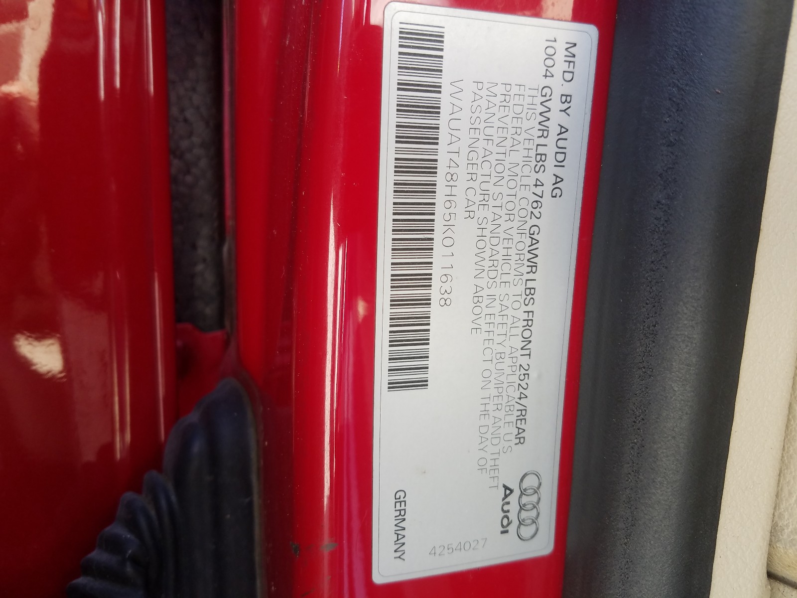 Photo 10 from auction – 2005 AUDI A4 3.0 CAB with VIN WAUAT48H65K011638