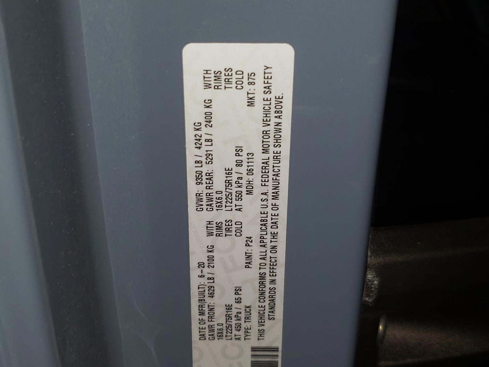 Photo 10 from auction – 2020 RAM PROMASTER with VIN 3C6URVJG1LE133871