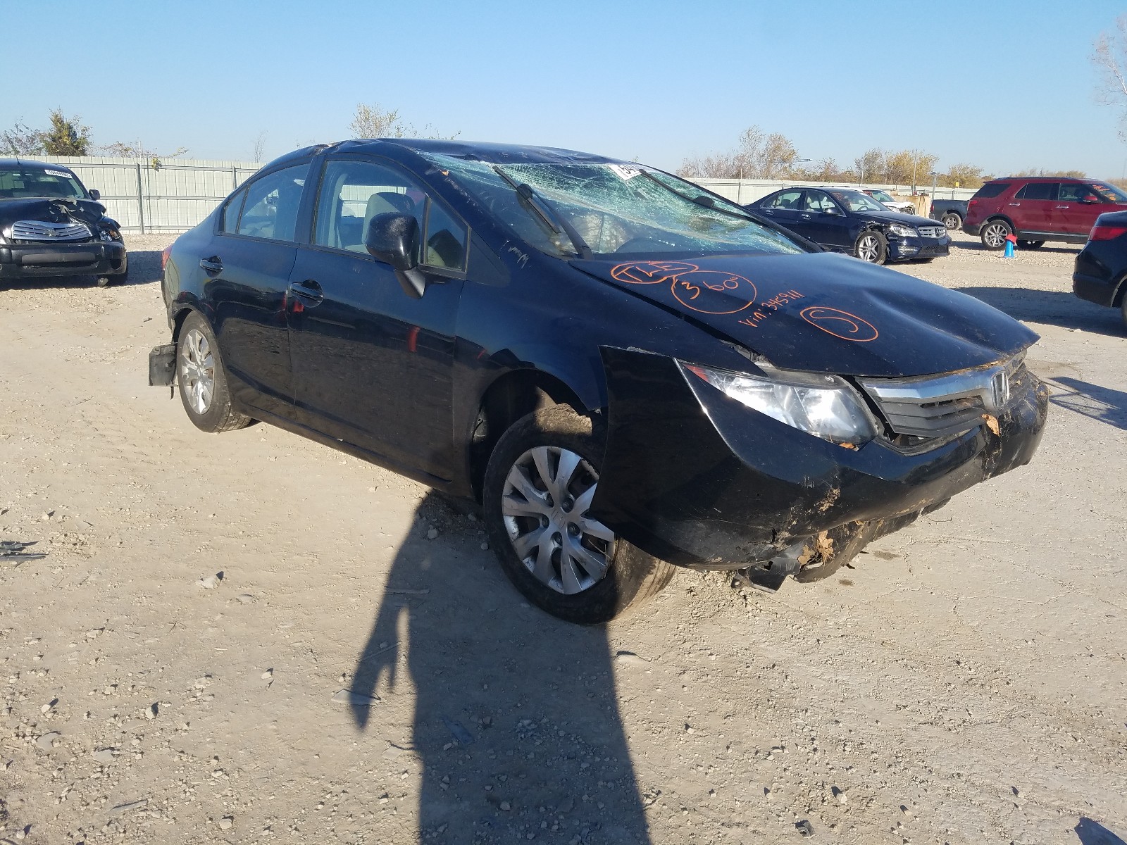 HONDA CIVIC LX 2012 z numerem VIN 19XFB2F51CE345911 - Zdjęcie z aukcji