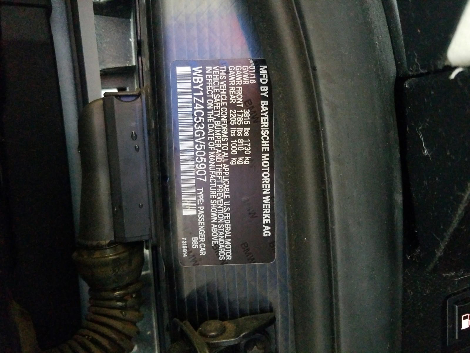 Photo 10 from auction – 2016 BMW I3 REX with VIN WBY1Z4C53GV505907