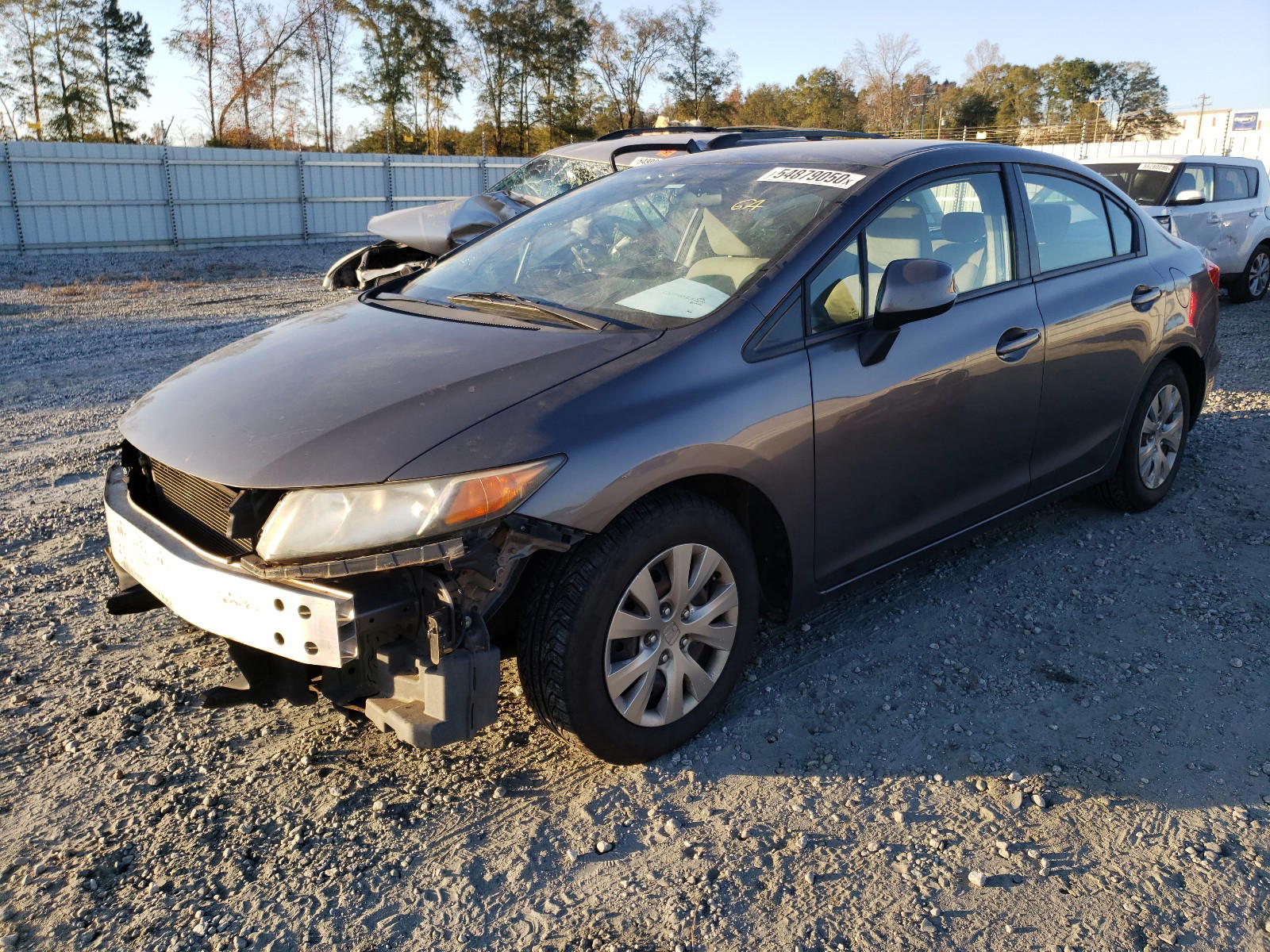 Photo 2 from auction – 2012 HONDA CIVIC LX with VIN 19XFB2F56CE327565