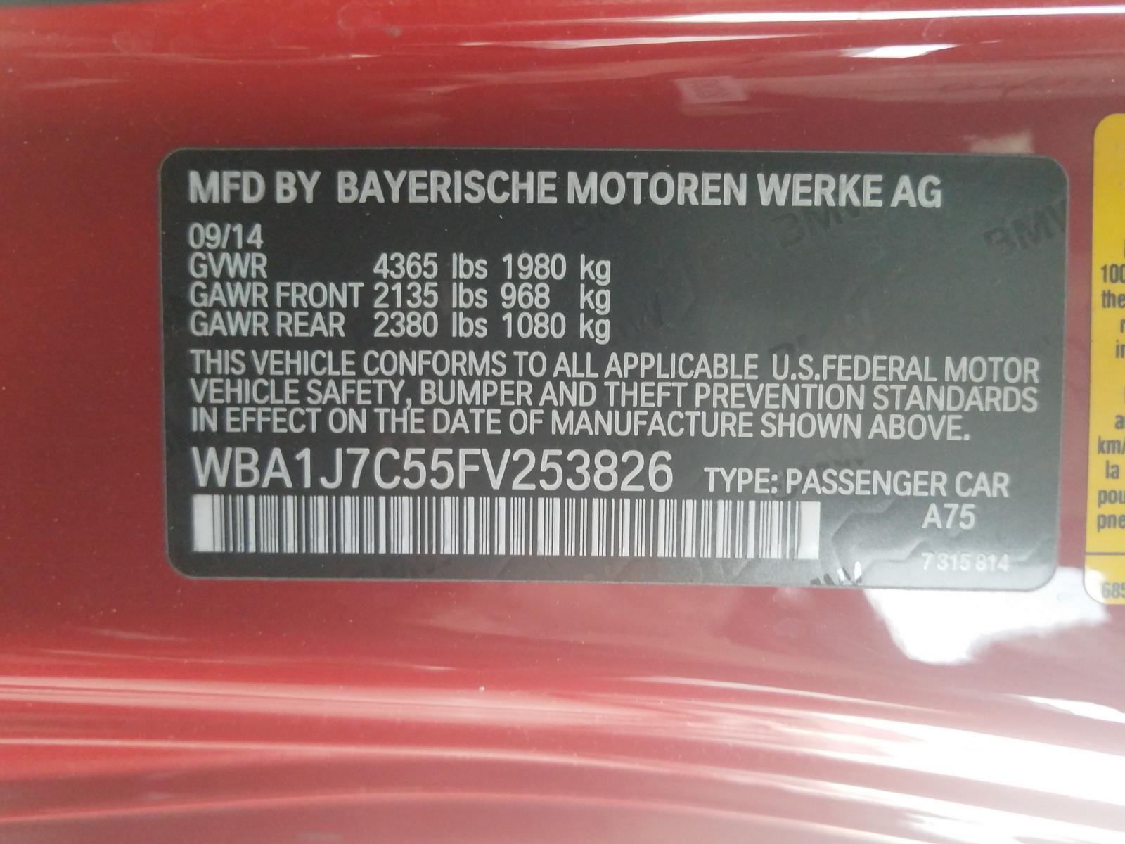 Photo 10 from auction – 2015 BMW M235I with VIN WBA1J7C55FV253826