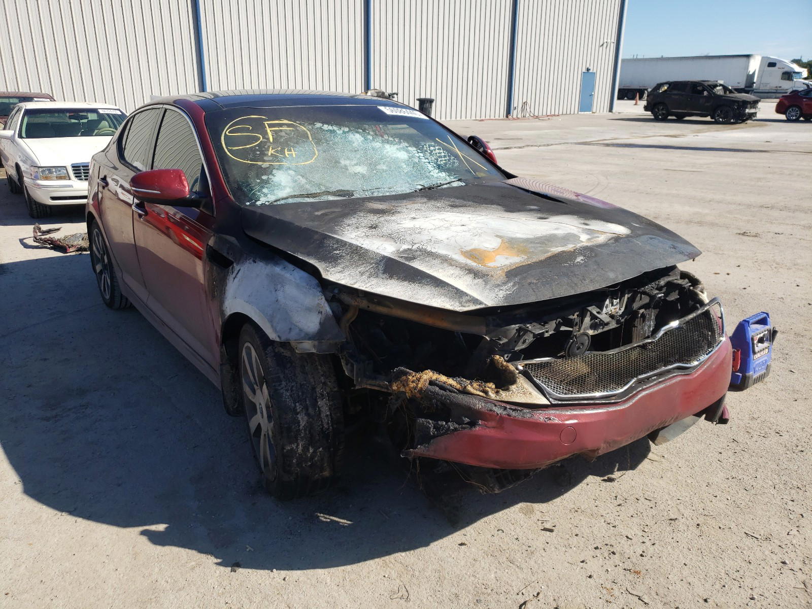 KIA OPTIMA SX 2011 with VIN KNAGR4A6XB5092624 - Photo from auction