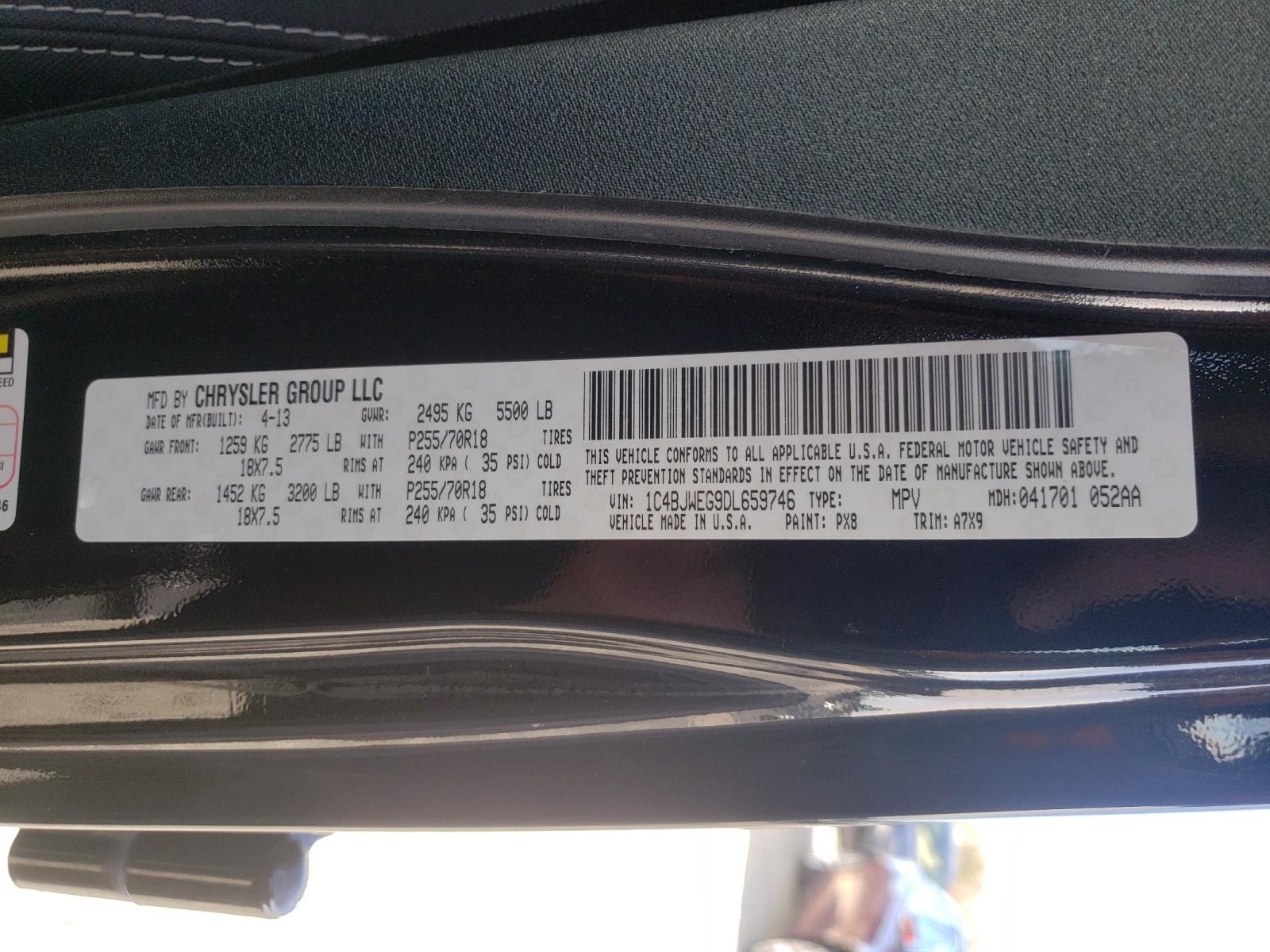 Photo 10 from auction – 2013 JEEP WRANGLER U with VIN 1C4BJWEG9DL659746