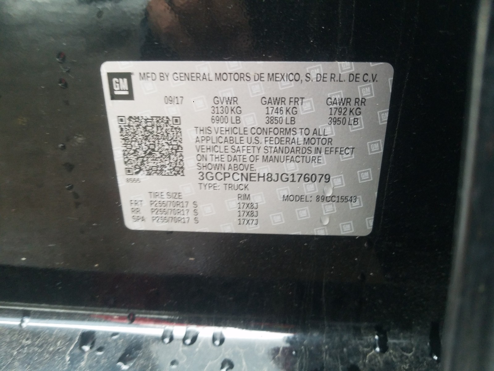 Photo 10 from auction – 2018 CHEVROLET SILVERADO with VIN 3GCPCNEH8JG176079
